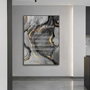 Islamic Calligraphy Poster Ayat Al Kursi in Black Gold Marble by Axyaa.