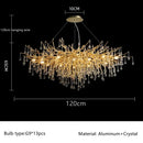 Axyaa Crystal LED Ceiling Chandelier for Luxury Living Room, Bedroom, and Restaurant