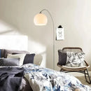 Axyaa Nordic Sunset LED Floor Lamp - Stainless Steel Curved Fishing Rod Design