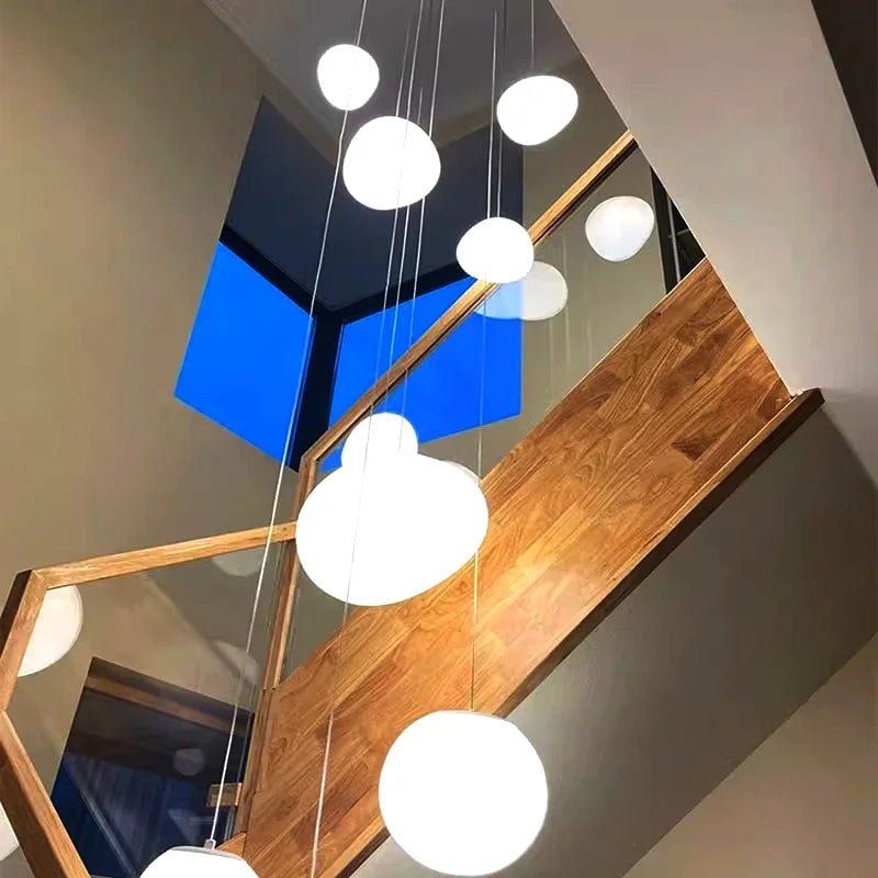 Axyaa Staircase Chandeliers Pendant Light Lamps, Modern Home Decor LED Lights for Living Room