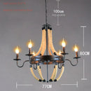 Axyaa Rope LED Pendant Chandelier: Stylish Lighting Fixture for Restaurants, Shops, and Hotels