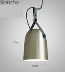 Axyaa Industrial Vintage Pendant Lights Leather Belt E27 LED Luminaire