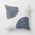 Axyaa Red Yellow Blue Floral Geometric Pillowcase 45*45cm