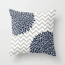 Axyaa Red Yellow Blue Floral Geometric Pillowcase 45*45cm