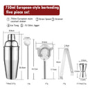 Axyaa Stainless Steel Cocktail Shaker Set with Stand