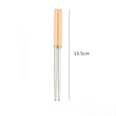Axyaa Stainless Steel Wooden Cutlery Set