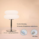 Axyaa Creamy Style Table Lamp with USB Plug, Tri-Color Dimming for Bedroom, Living Room
