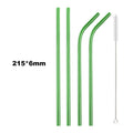 Axyaa Stainless Steel Straw Set - Reusable, High Quality, Colorful, with Cleaner Brush