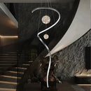 Axyaa Modern Stair Chandelier: LED Pendant Light for Living Room