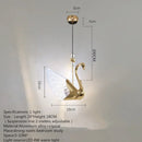 Axyaa Swan Acrylic LED Pendant Chandelier for Home and Restaurant Lighting