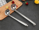 Axya Stainless Steel Long Handle Serving Spoon - Round Soup Scoop
