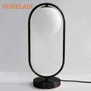 Axyaa Gold Metal Base Glass Ball LED Desk Lamp - Art Decor Statement Piece