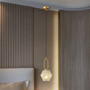Axyaa Gold Copper Glass Pendant Lamp Minimalist Luxury Chandelier for Home Decor