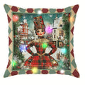 Axyaa Christmas Nutcracker LED Light Luminous Pillowcase for Festive Home Decor & Gifting