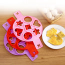 Axyaa Silicone Pancake Maker 7-Hole Nonstick Mold for Family Cooking