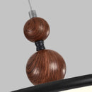 Axyaa Wood Grain LED Pendant Light - Retro Nordic Design