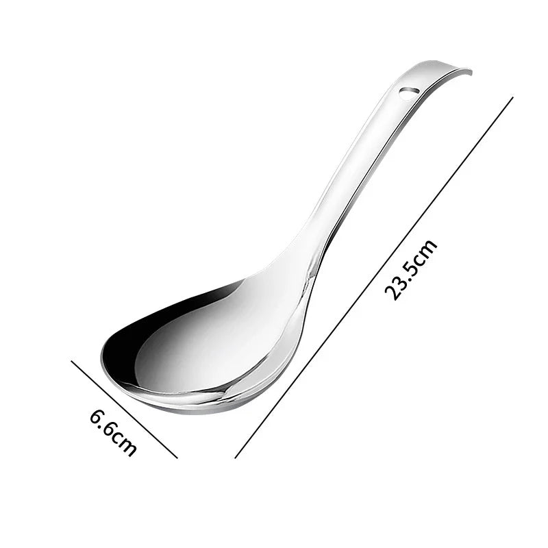 Axyaa Stainless Steel Rice Spoon Colander Skimmer Ladle Serving Utensil