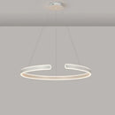Axyaa Geometry Rings Pendant Lamp: LED Aluminum Acrylic Modern Design