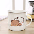 Axyaa Cartoon Bear Boob Enamel Cup Mug - Fun Drinkware Mug for Tea, Coffee, Beer