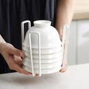 Axyaa Iron Dish Storage Rack: Removable Wire Bowl Drain Rack & Multi-Purpose Drawer Organizer