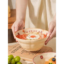 Axyaa Ceramic Noodle Bowl with Underglaze Color - Cute and Exquisite Tableware