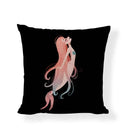 Axyaa Fairy Tale Violin Mermaid Pillowcase in Cartoon Style for Home Decor