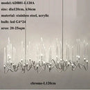 Axyaa Luxe Crystal Chandelier: Elegant Nordic Office & Living Room Pendant Lamp