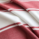 Axyaa Red Striped Tassel Pillow Cover - Modern Farmhouse Decor for Couch and Bed