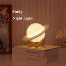 Axya 3D Saturn Starry Sky Moon Light: Romantic LED Night Lamp