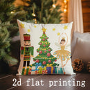 Axyaa Nutcracker & Merry Pattern Pillowcase for Sofa Car Bedroom Decor