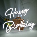 Axyaa Neon Happy Birthday Mr & Miss Lighted Sign Clear Background LED Decoration