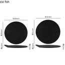 Axyaa Matte Stone Ceramic Plate Set for Molecular Cuisine and Desserts