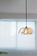 Axyaa Flower Petal Pendant Light: Handwoven Boho Modern Ceiling Lamp for Kitchen Bedroom