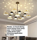 Axyaa Acrylic Chandelier LED Pendant Light for Bedroom, Living Room, Restaurant - Multi-head Ring Shape