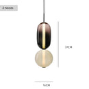 Axyaa Glass Pendant Light: Modern Nordic Luminaire for Home Decor