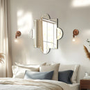 Axyaa Beveled Edge Frameless Wall Mirror 70x80cm for Bathroom Living Room