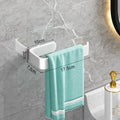 Axyaa Aluminum Bathroom Towel Rod & Paper Rack for Storage & Organization.