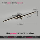Axyaa LED Line Ceiling Lamp: Modern Black White Light for Various Rooms