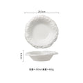 Axyaa Stoneware Edge Plate Set for Elegant Dining