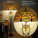 Axyaa Retro Stained Glass Tiffany Floor Lamp for Living Room and Bedroom