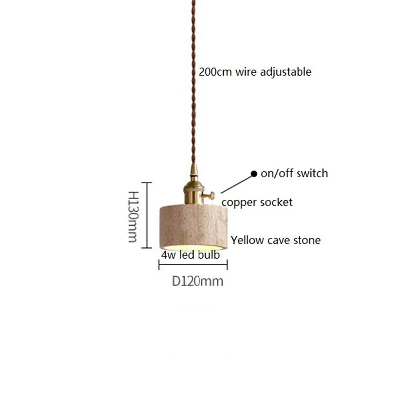 Axyaa Nordic LED Pendant Light Copper Socket for Bedroom Living Room