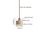 Axyaa Yellow Cave LED Pendant Light: Modern Nordic Copper Socket Hanglamp