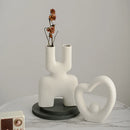 Axya Nordic Style Ceramic Candlestick Vase for Rustic Home Decor and Interior Decoration