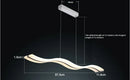 Axyaa LED Wave Chandelier: Industrial Retro Nordic Design for Kitchen, Dining room, Office