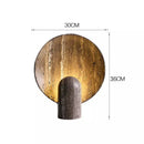 Axyaa Dark Travertine Rock LED Resin Table Lamp - Luxury Nordic Home Decor