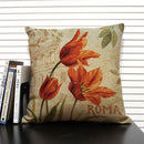 Axyaa Flower Print Cushion Cover: Decorative Sofa Throw Pillow for Home Décor & Comfort.