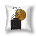 Black Gold Sun Cushion Cover Vase - Axyaa Home Pillowcase Square Cushions