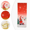 Axyaa Christmas Wine Bottle Cover - Santa Claus Snowman Elk Print - Xmas Table Decor