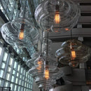 Axyaa Glass LED Pendant Light: Vintage Nordic Lamp for Dining Room, Living Room, and Restaurant