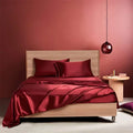 Axyaa Luxury Satin Bed Sheet Set: Queen/King Size Solid Silky Bed Linen Set